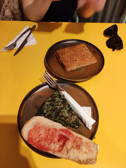Spinach Tortilla at Santa Vegana in Barcelona