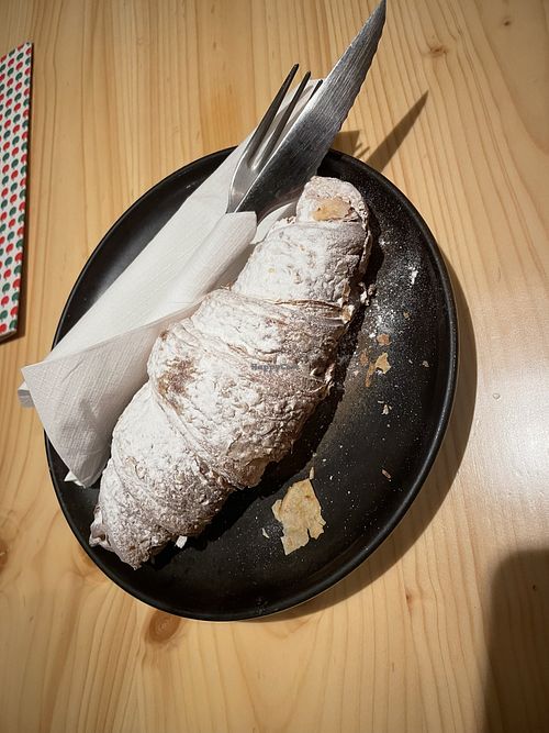 Chocolate croissant  at Santa Vegana in Barcelona
