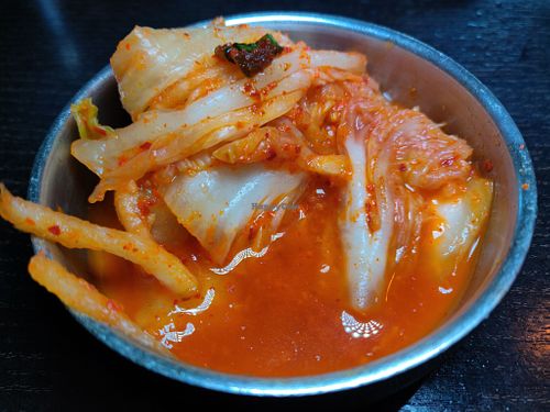 Vegan kimchi at Sura Korean BBQ & Tofu House in Long Beach