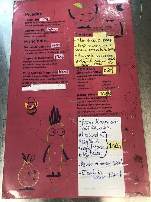 Menu   at Menta y Limón in Buenos Aires