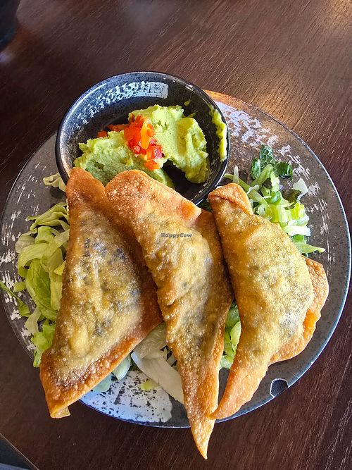 Gyoza with Avocado  🥑 dip at U&Mi in Warsaw