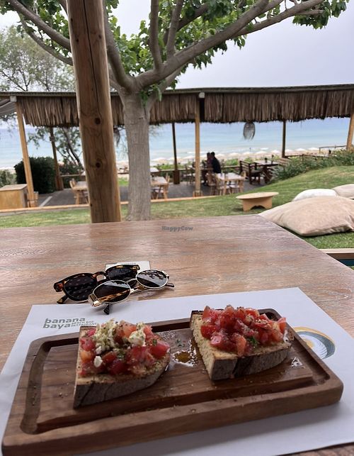 Bruschetta  at Banana Beach Casa Playa Beach Bar - Restaurant in Zakynthos