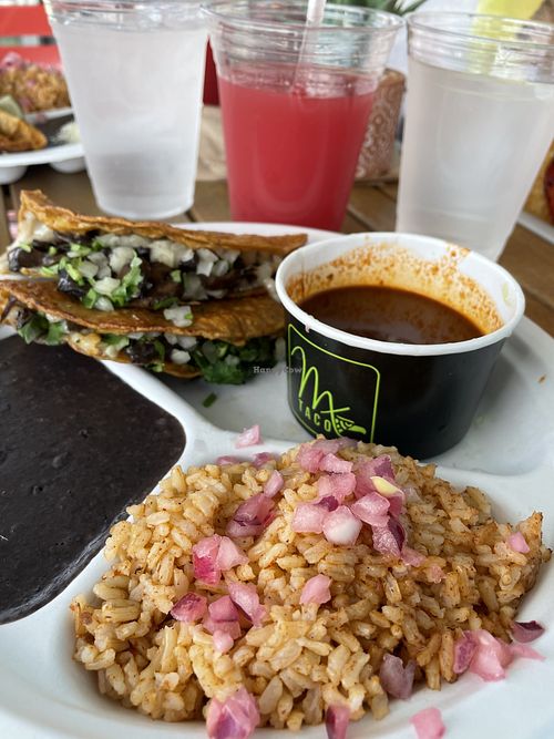 Vegan birria tacos   at MX Taco in Orlando
