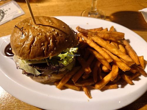 Vegan Burger I love you you love me at Pivnica Cont in Rijeka