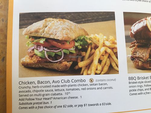 Combo burger at Native Foods in Costa Mesa