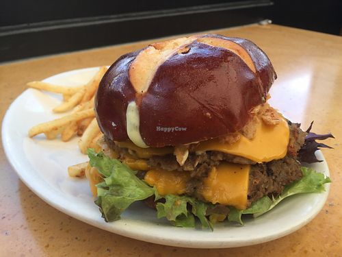 Combo burger at Native Foods in Costa Mesa