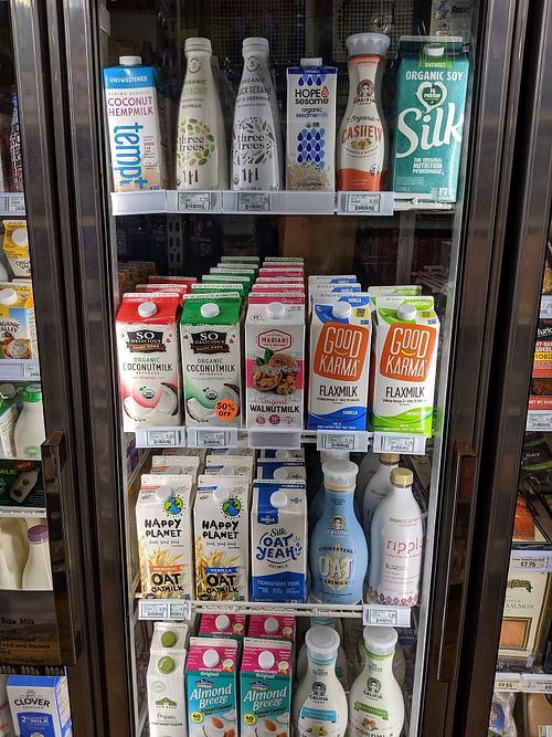 Al the alternative milks! at Soto's True Earth Market in Cambria