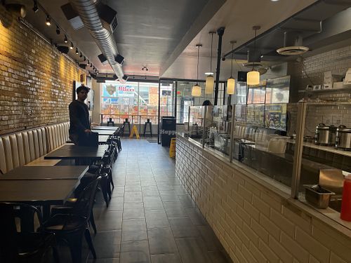 Interior of the restaurant  at Chickpz in London
