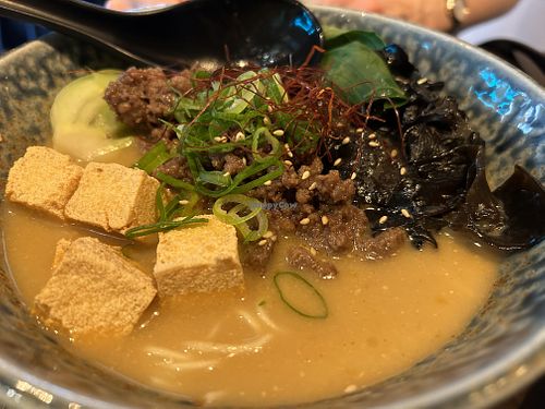Raman with crispy tofu and mushrooms   at Ramen Ramen in Queenstown