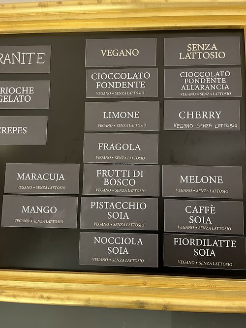 Vegan flavors   at Gasperini Gelateria dal 1936  in Monopoli