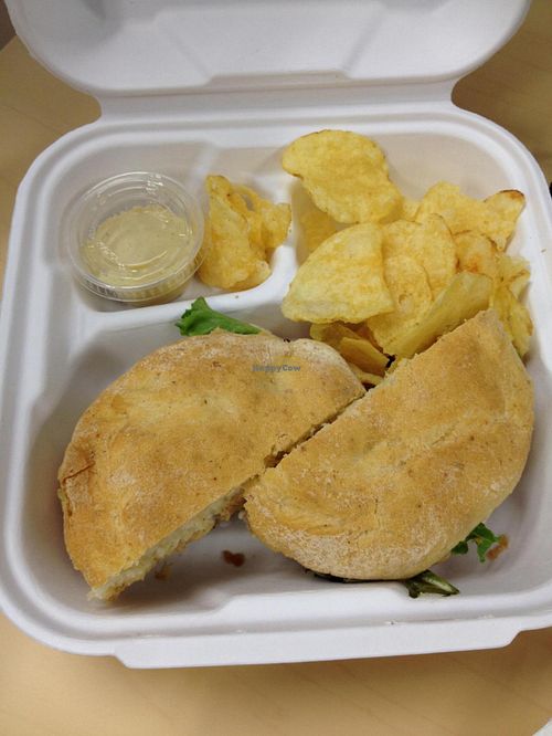 Chickpea chick'un salad Sammie (the sauce is their house special sauce, which I asked for on the side) at Aside of Heart in Phoenix