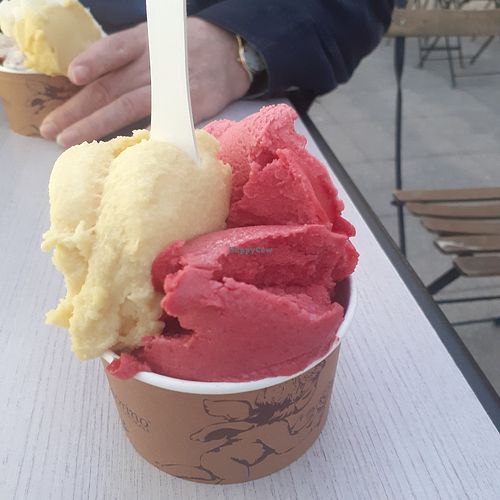 Cherry, strawberry and passion fruit! at Amorino in Saint-raphael