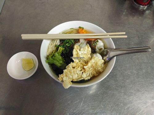 Noodle Soup. at Happiness Vegetarian Restaurant in Phnom Penh
