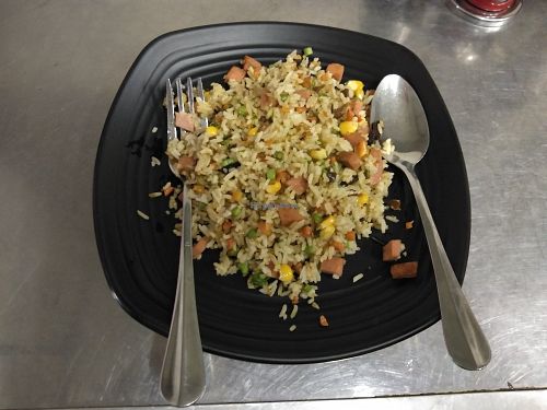 Fried rice at Happiness Vegetarian Restaurant in Phnom Penh
