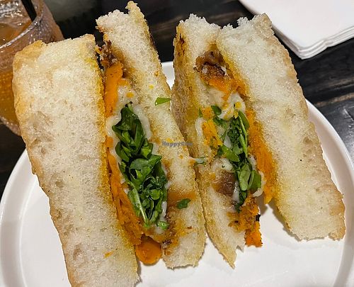 Butternut Apricot Grilled Cheese- made vegan & gf  at Blackie's in Smithfield