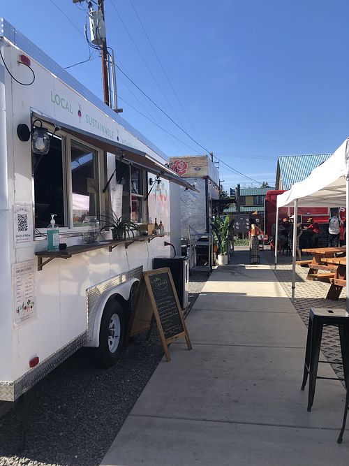 In a line   at Rootbound in Sisters