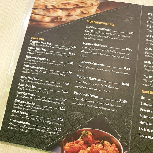 menu at Saravanaa Bhavan at Central i-City in Shah Alam