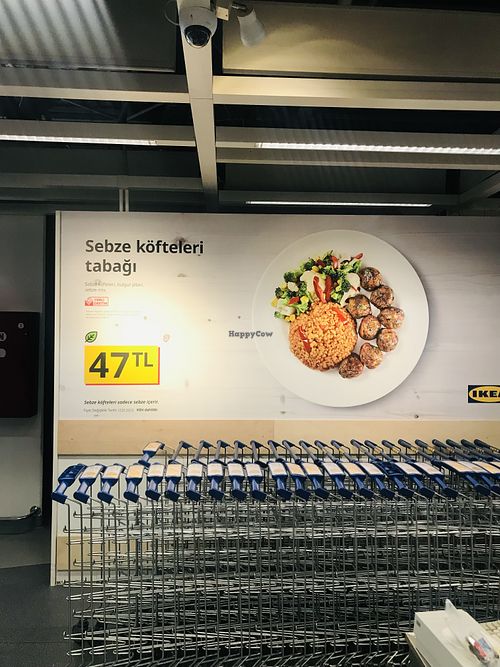 Only the veggie balls are vegan.   at IKEA in Istanbul