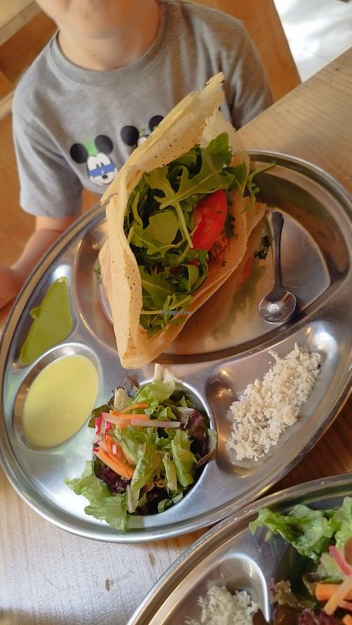 Veggie burger dosa at Dosa Nova in Barcelona