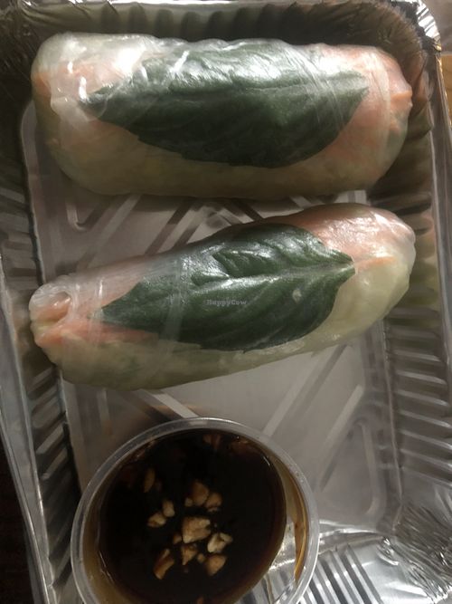 Fresh rolls with no shrimp   at Blue Mango in Derry