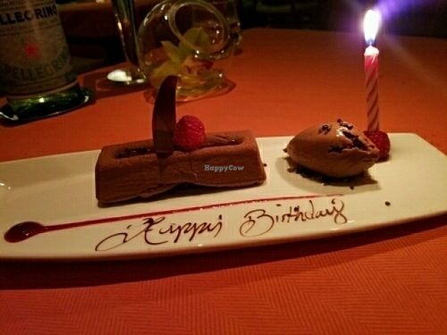 Vegan chocolate lava cake  at Wynn Hotel - Sinatra in Las Vegas