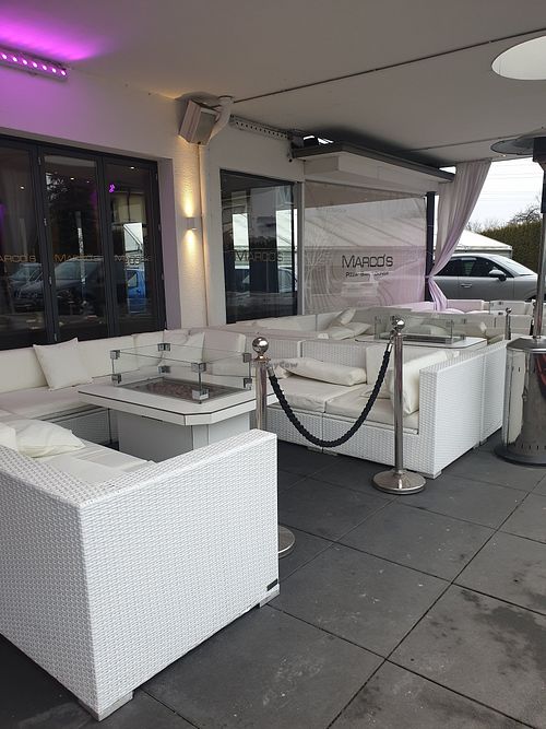 Outside seating area at Marco's   in Stephanskirchen