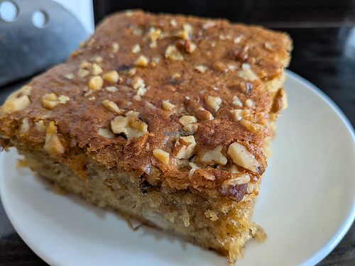 Vegan walnut banana bread - sensational! at French Bakery Coffee & Juice Shop in Rishikesh