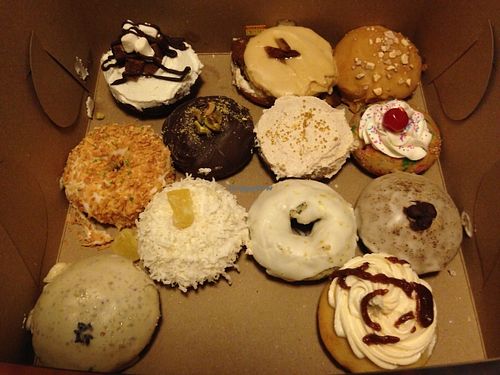 So many vegan donuts from their Donut Fest held each Oct! at The Clever Rabbit in Edmonton