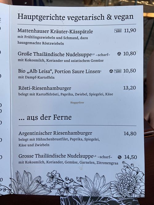 Begrenzte, aber hochwertige vegane Auswahl  at Hotel-Landgasthof Kreuz in Bad Waldsee