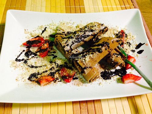 Raw vegan banana pancakes at BEMBA rawfood & plant-based in Bratislava