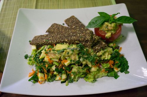 Guacamole with pizza fingers
 at BEMBA rawfood & plant-based in Bratislava