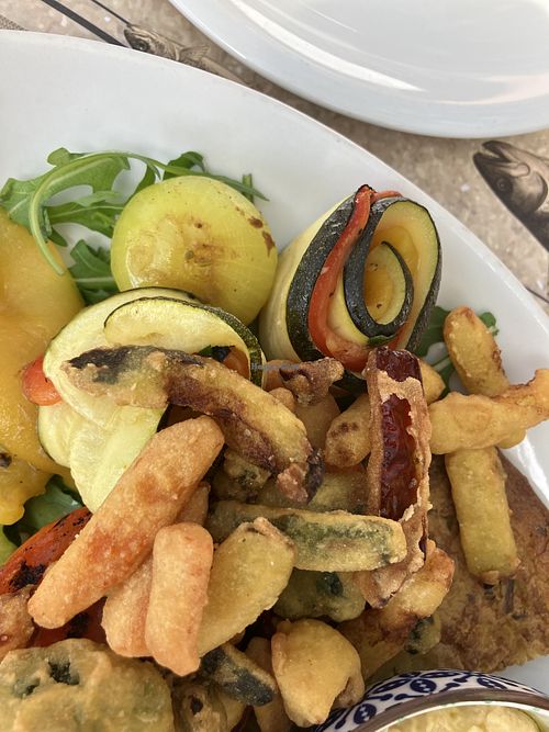 Fried entrees   at Trattoria Imbarcadero in Stresa