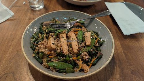 Teriyaki quinoa bowl at Maggie McFly's in Manchester