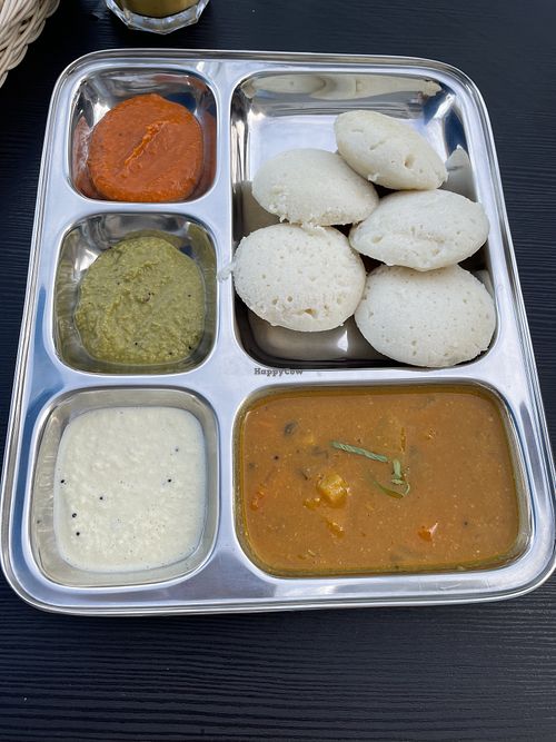 Steamed puff pastry   at Saravana's Dosa and Curry in Wroclaw