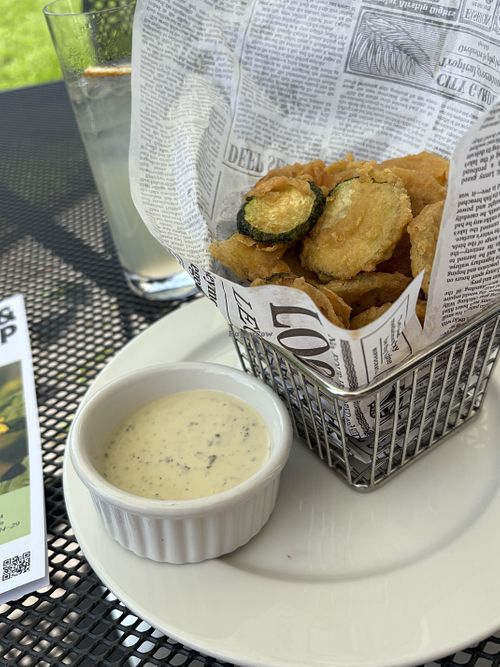 Zucchini chips  at Hudson Garden Grill in New York City