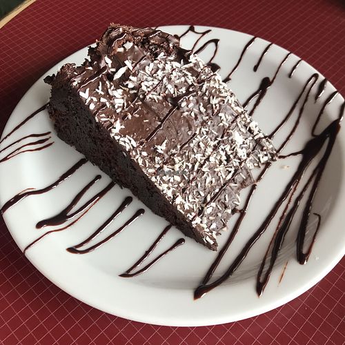 Vegan cake at Organic Oasis in Anchorage