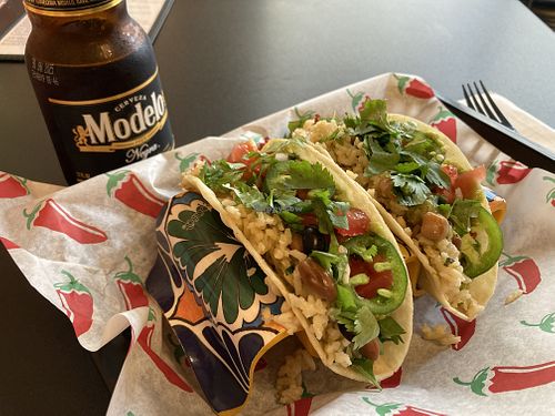 Awesome vegan tacos !  at Muchachos Tacos in Wallace