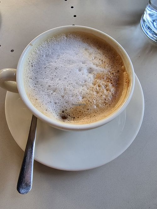 Coconut milk cappuccino at PupiCake in Budapest