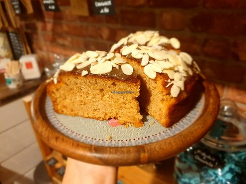 Vegan Almond & Citrus Cake served with Lemon & Ginger Marmalade at La Bottega Italian Grocery & Coffee Shop in Kilkenny