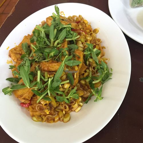 Lemongrass tofu at Bo De  in Nha Trang