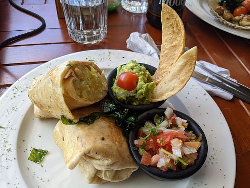 Dosa Burrito (Mine name for it) at Blue Angel Restaurant in Cozumel