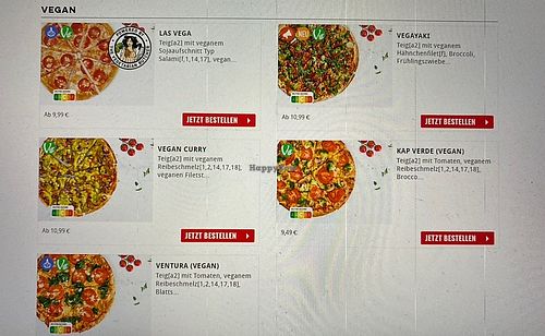 Vegan menu  at Domino's Pizza in Ingolstadt
