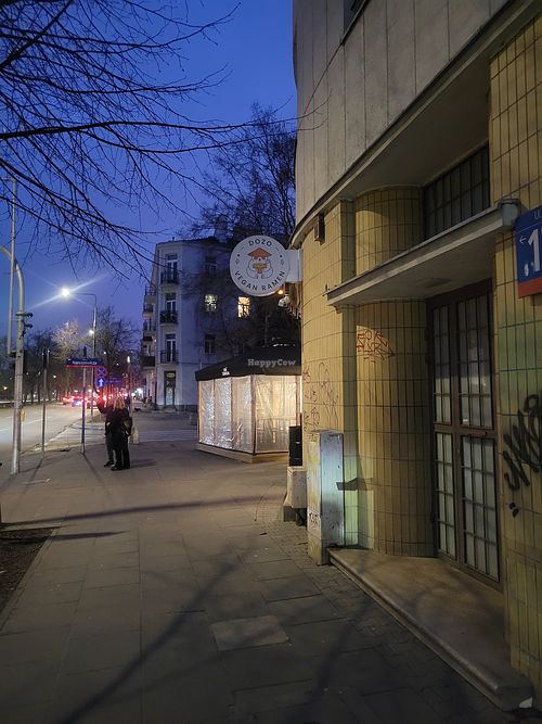 Outside at Dozo Vegan Ramen in Warsaw