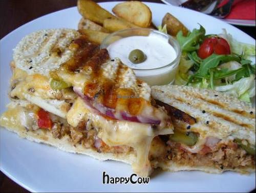 veggie burger at Shiva Bar in Vilnius