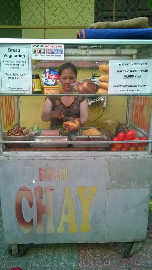 Look for this stand! at Chay Banh Mi - Food Cart in Nha Trang