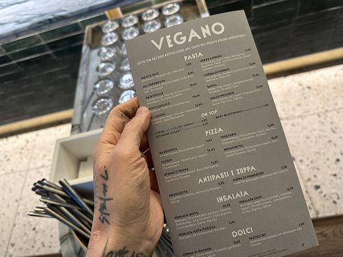 vegan menu  at ITALIAN'S in Braunschweig