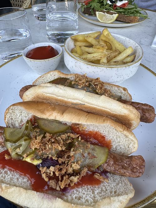 Hot dogs  at Bistro Verde in Copenhagen