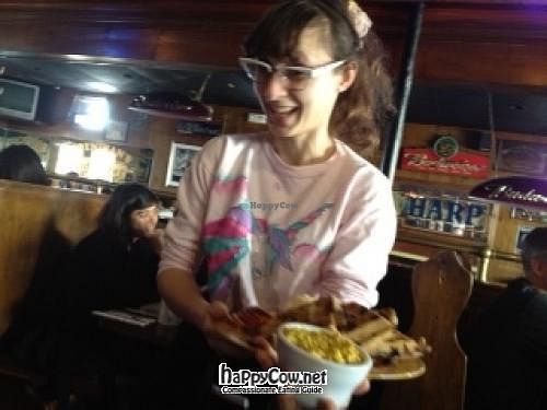 Woo Daddy's friendly server at Woo Daddy Waffles at Moynihan's Pub in Worcester