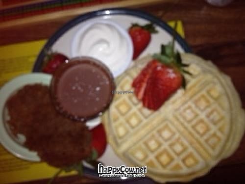 WD vegan strawberry shortcake chocolate mousse special at Woo Daddy Waffles at Moynihan's Pub in Worcester