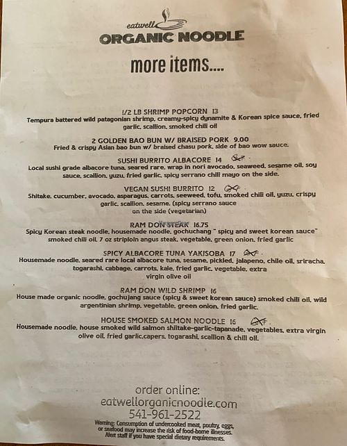  at Eatwell Organic Noodle in Florence